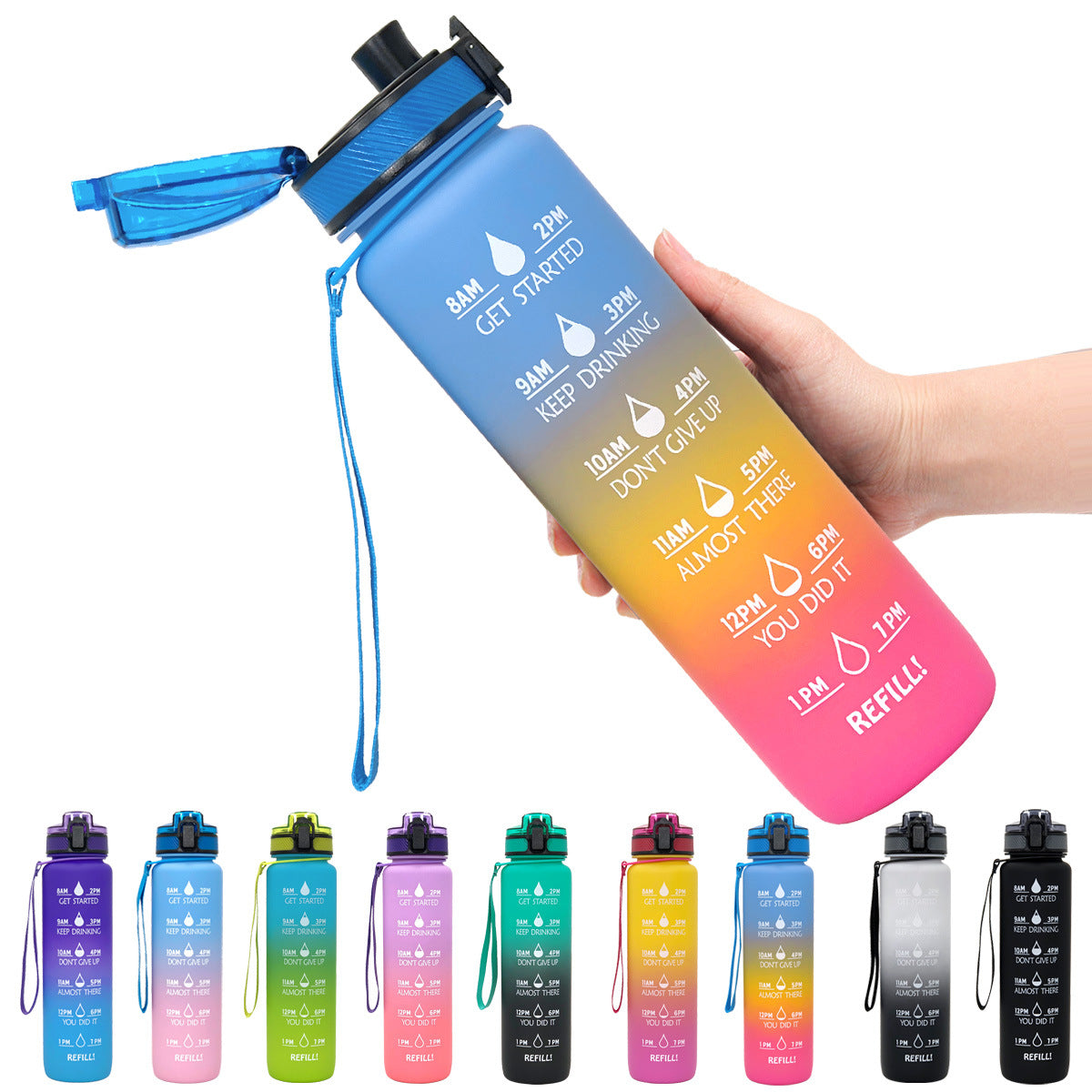 Track & Thrive Motivational Fitness Bottle